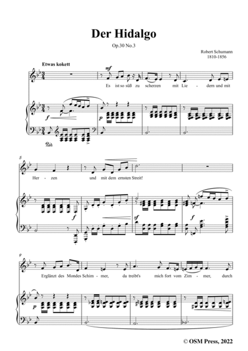 Schumann-Der Hidalgo,Op.30 No.3, in B flat Major image number null