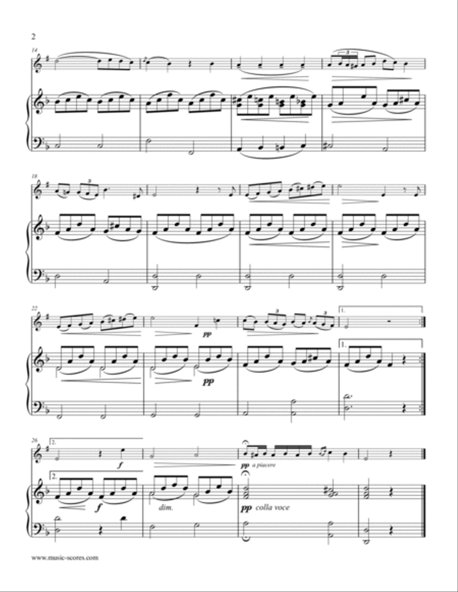 Nina - Tenor Sax and Piano/Organ (D minor) Tenor Saxophone scores gallery preview page 2