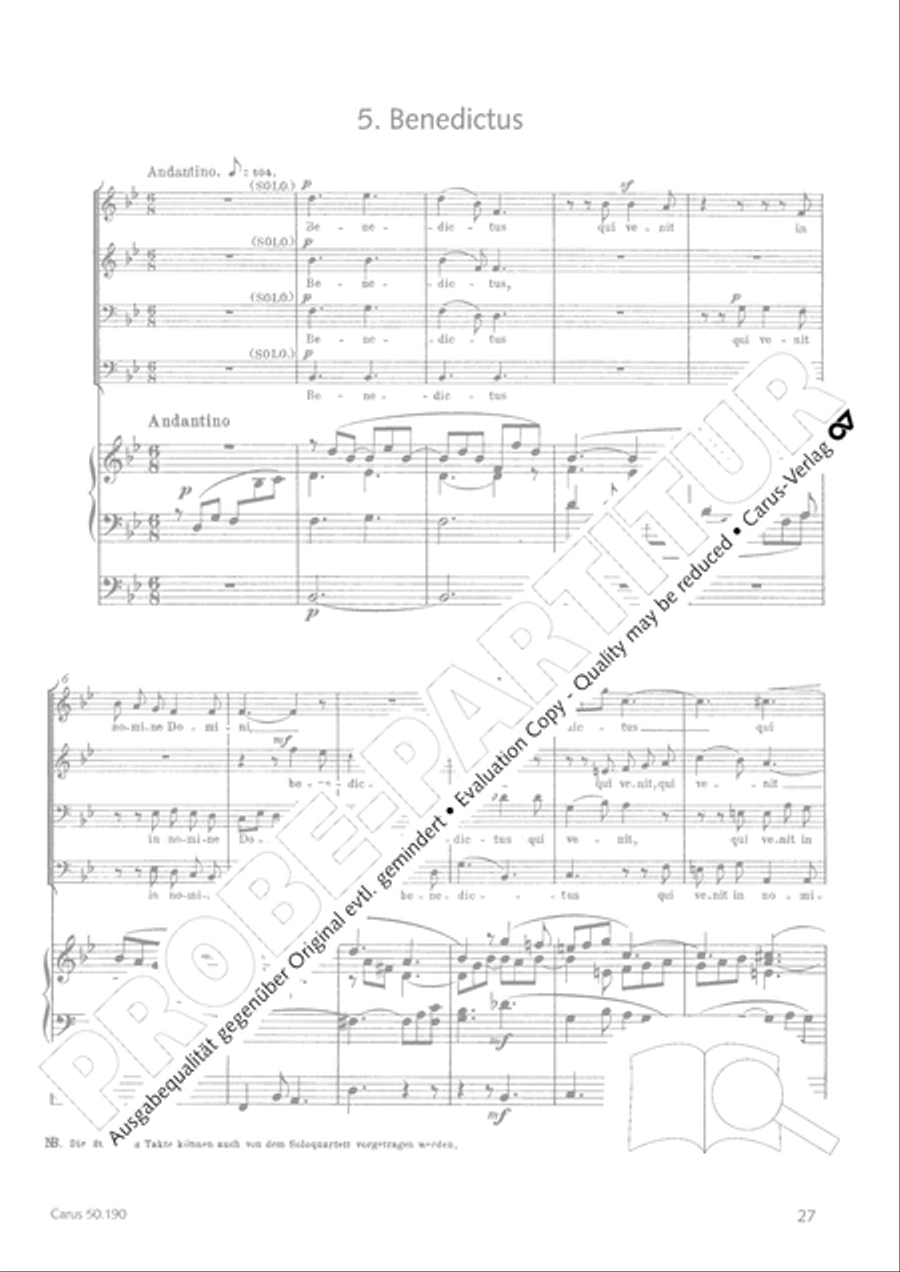 Mass in F major TTBB scores gallery preview page 27
