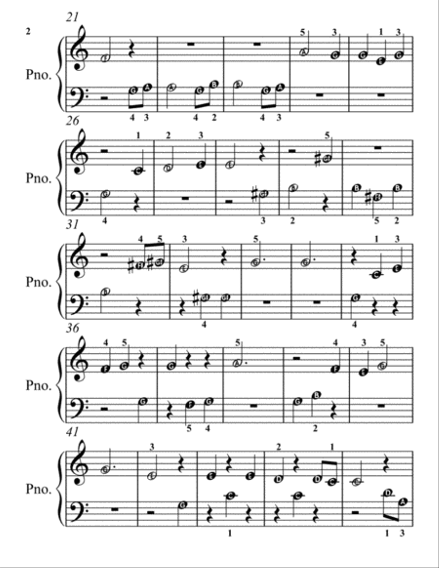 Wine Women and Song Opus 333 Beginner Piano Sheet Music Easy Piano scores gallery preview page 3