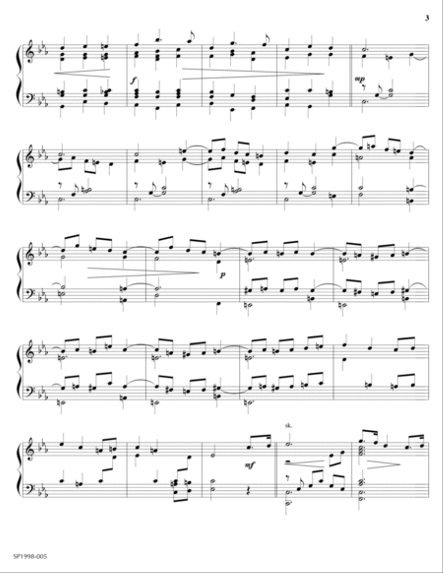 Theme from Brahms' Third Symphony Handbell Choir scores gallery preview page 2