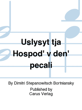Book cover for The Lord hear thee in the day of affliction (Uslysyt tja Hospod' v den' pecali)