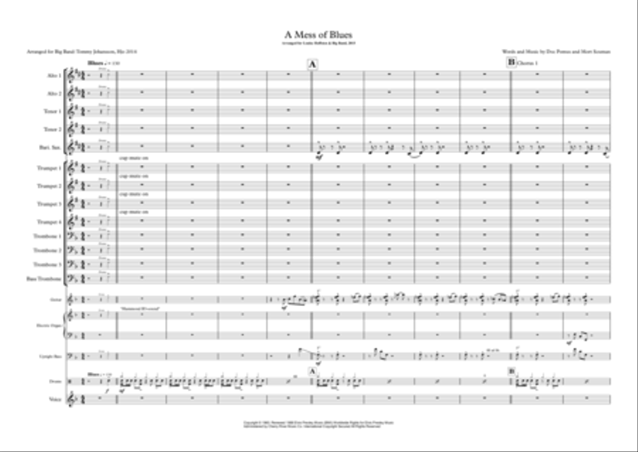 A Mess Of Blues Small Ensemble scores gallery preview page 2