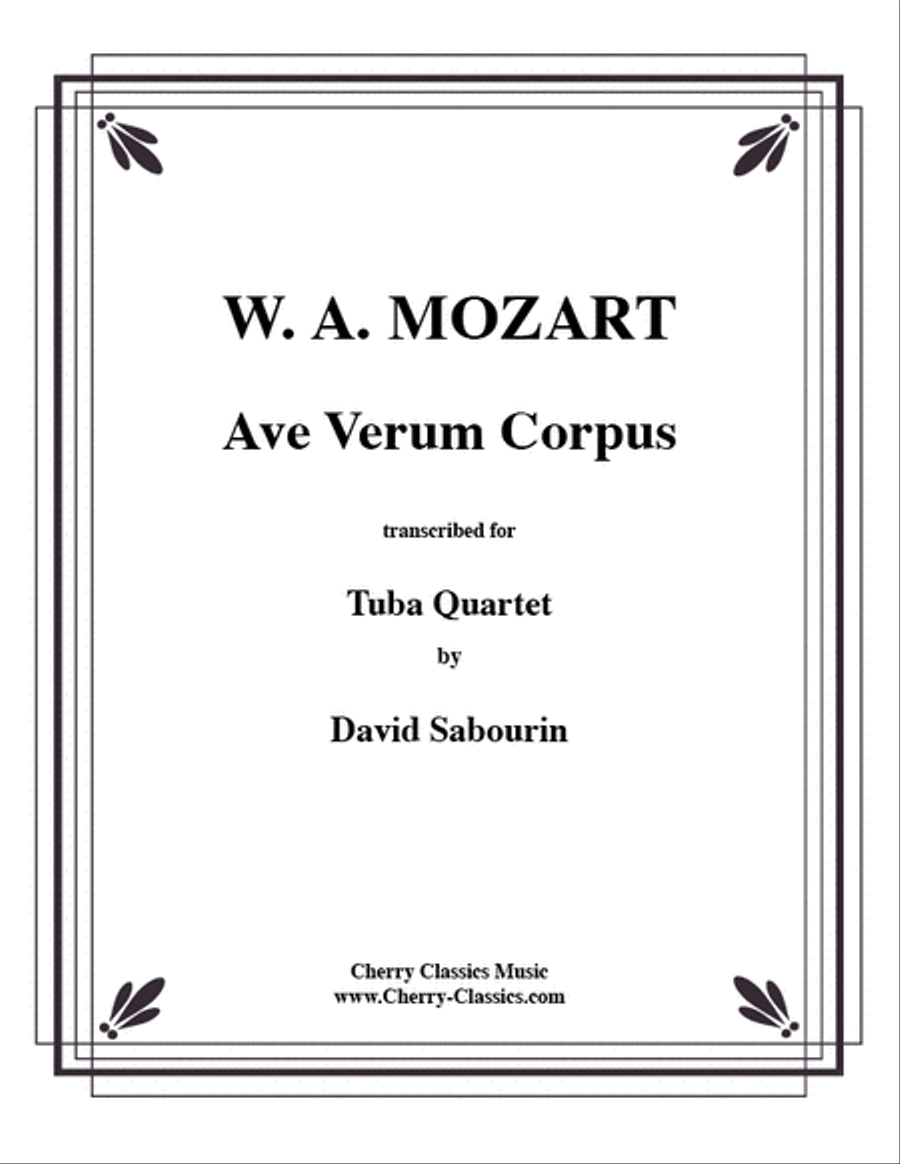 Ave Verum Tuba Quartet scores gallery preview page 1