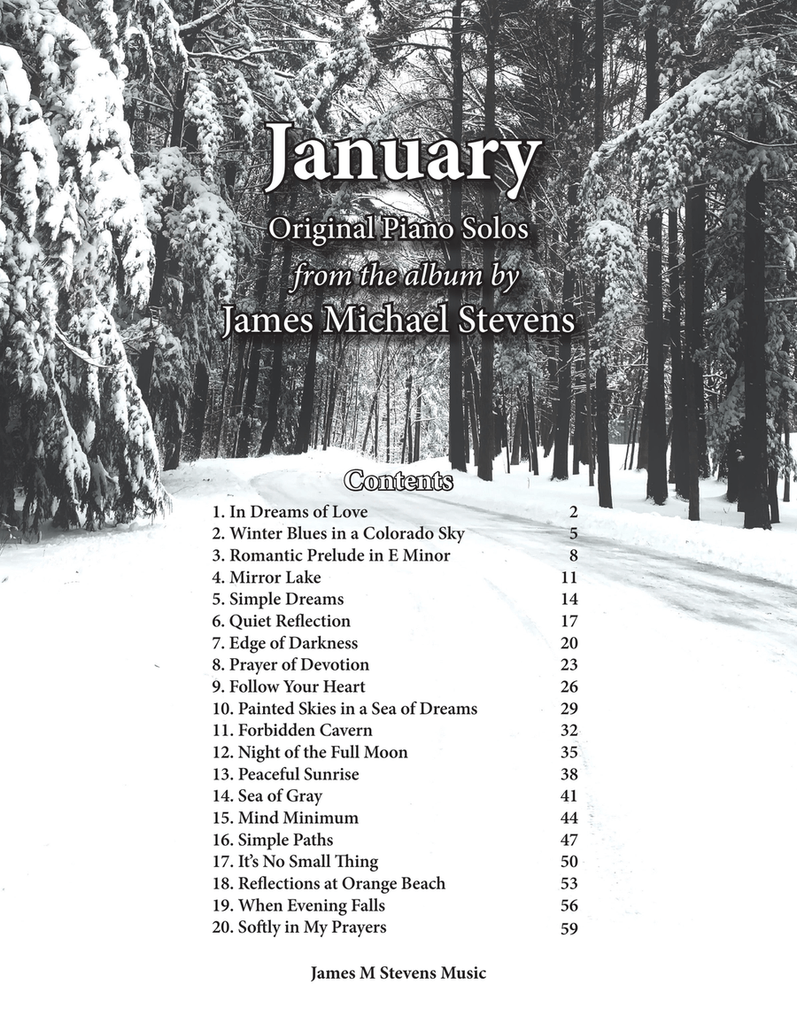 January - Piano Book Piano Solo scores gallery preview page 1