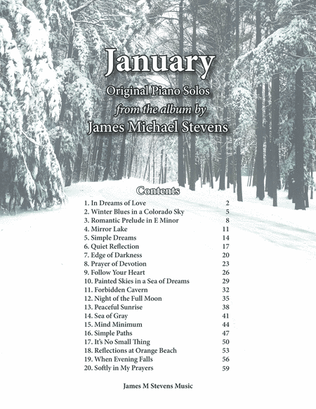 January - Piano Book