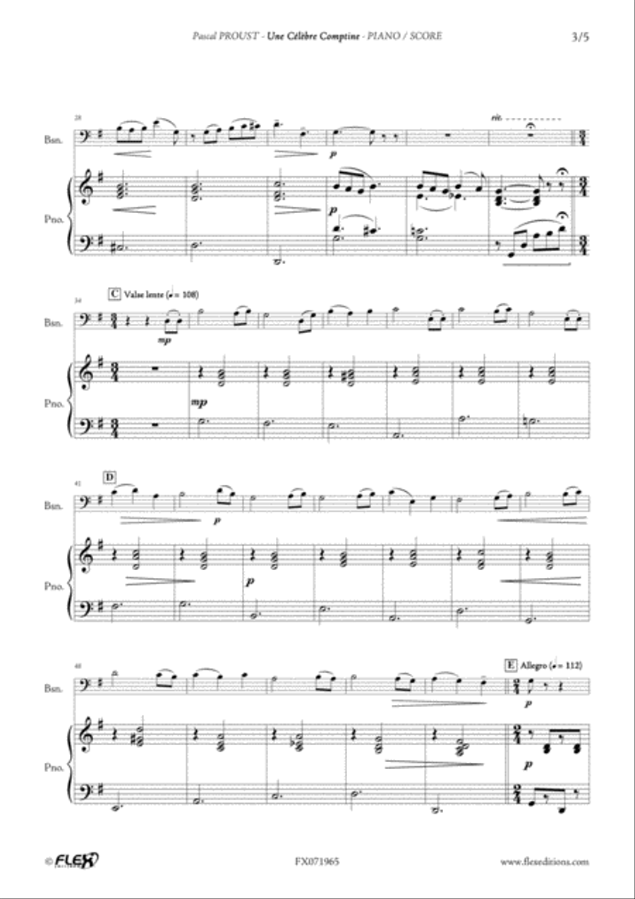 Celebre Comptine Bassoon scores gallery preview page 3