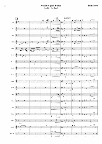 Lullaby for Band (Score and Parts) image number null