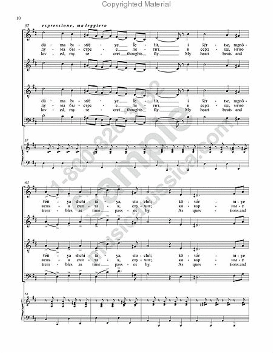 Travelling Song 4-Part scores gallery preview page 9