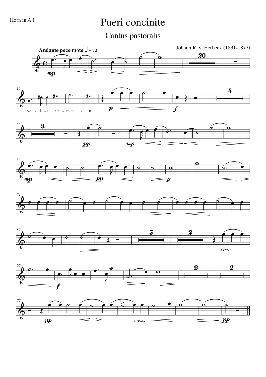 Pueri concinite - Set of parts Small Ensemble scores gallery preview page 3