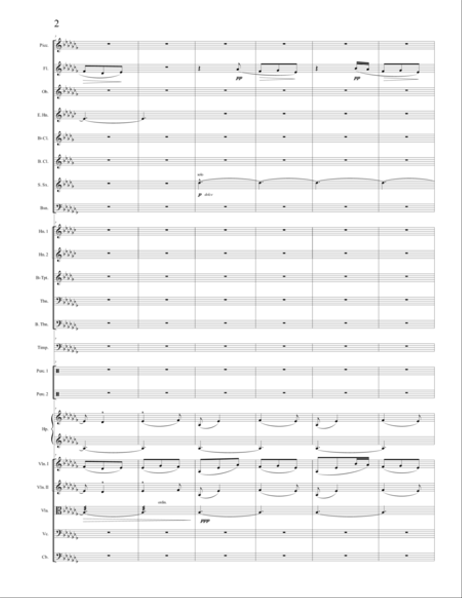 Albeniz/Leytush – “La Vega”, (The Alhambra) Full Orchestra scores gallery preview page 2