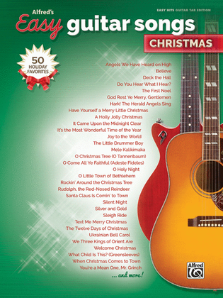 Book cover for Alfred's Easy Guitar Songs -- Christmas