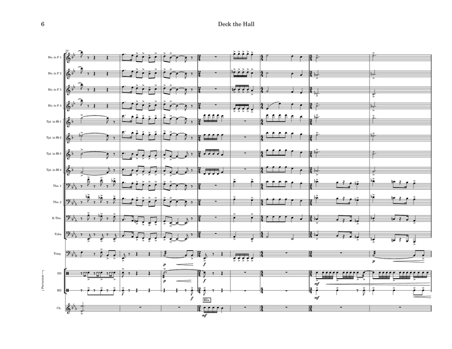 Deck the Hall Large Ensemble scores gallery preview page 6