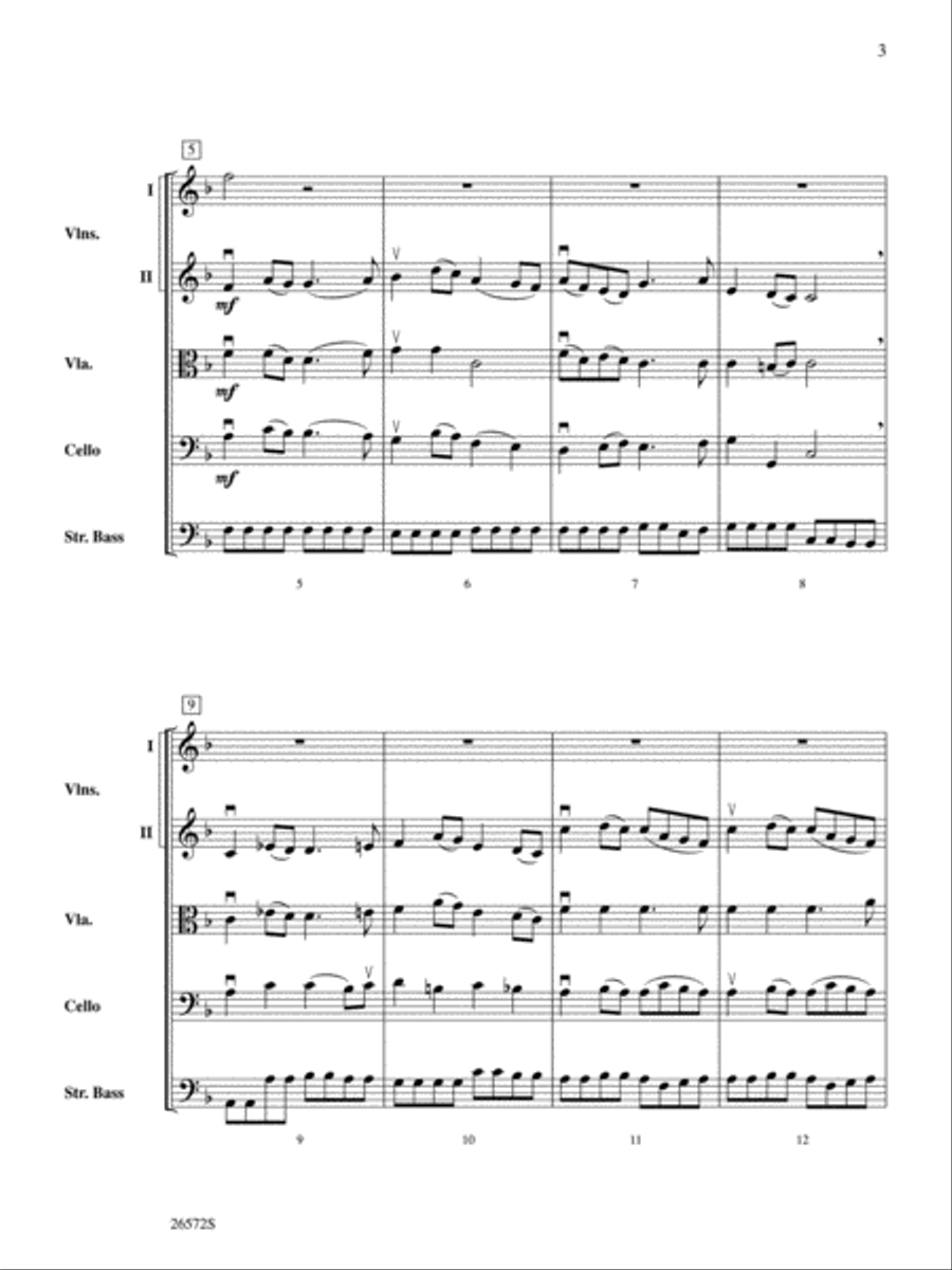 Sheep May Safely Graze String Orchestra scores gallery preview page 3