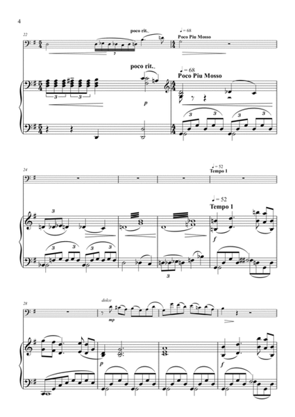 The Pines Of Roselawn, Intermezzo For Solo Cello and Strings (Cello and Piano Arrangement) Chamber Music - Digital Sheet Music