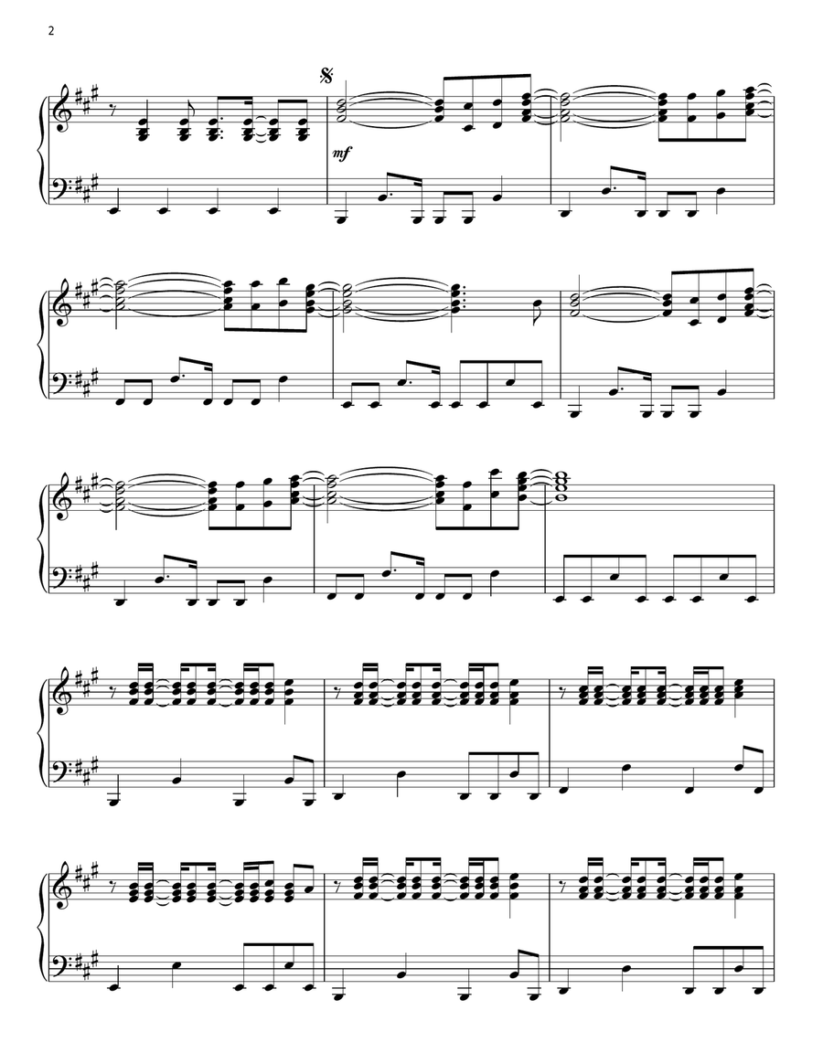 Get Lucky Piano Solo scores gallery preview page 2