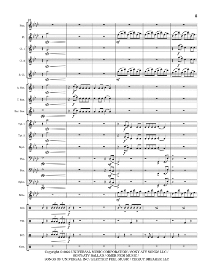 Star Walkin' (league Of Legends Worlds Anthem) Marching Band scores gallery preview page 6