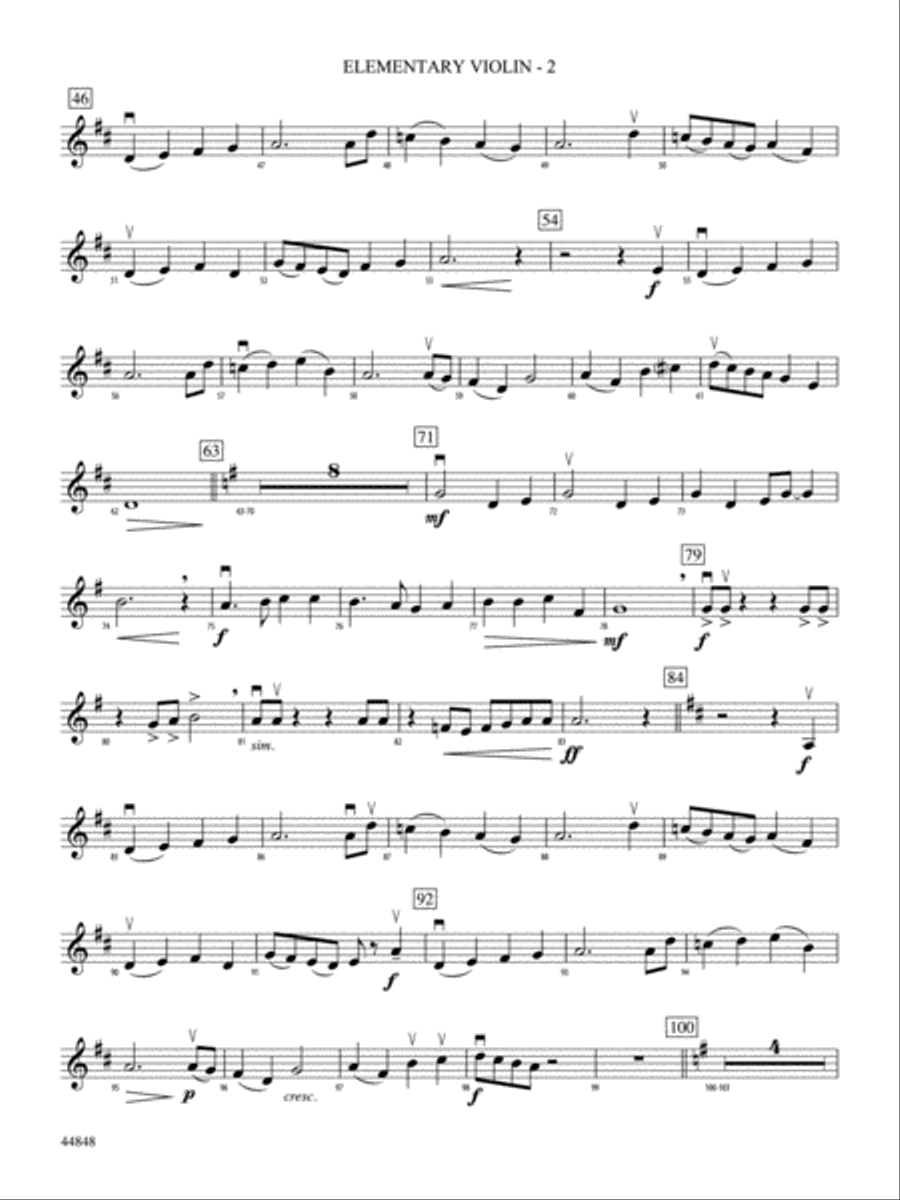 A Festival Rondo: Electric Violin String Orchestra scores gallery preview page 2