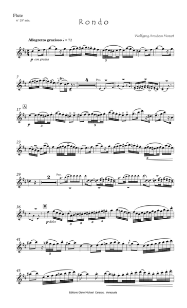 Mozart Rondo in D for flute & piano image number null