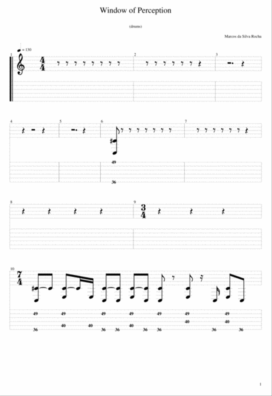 The Pain Of Perception Small Ensemble scores gallery preview page 1