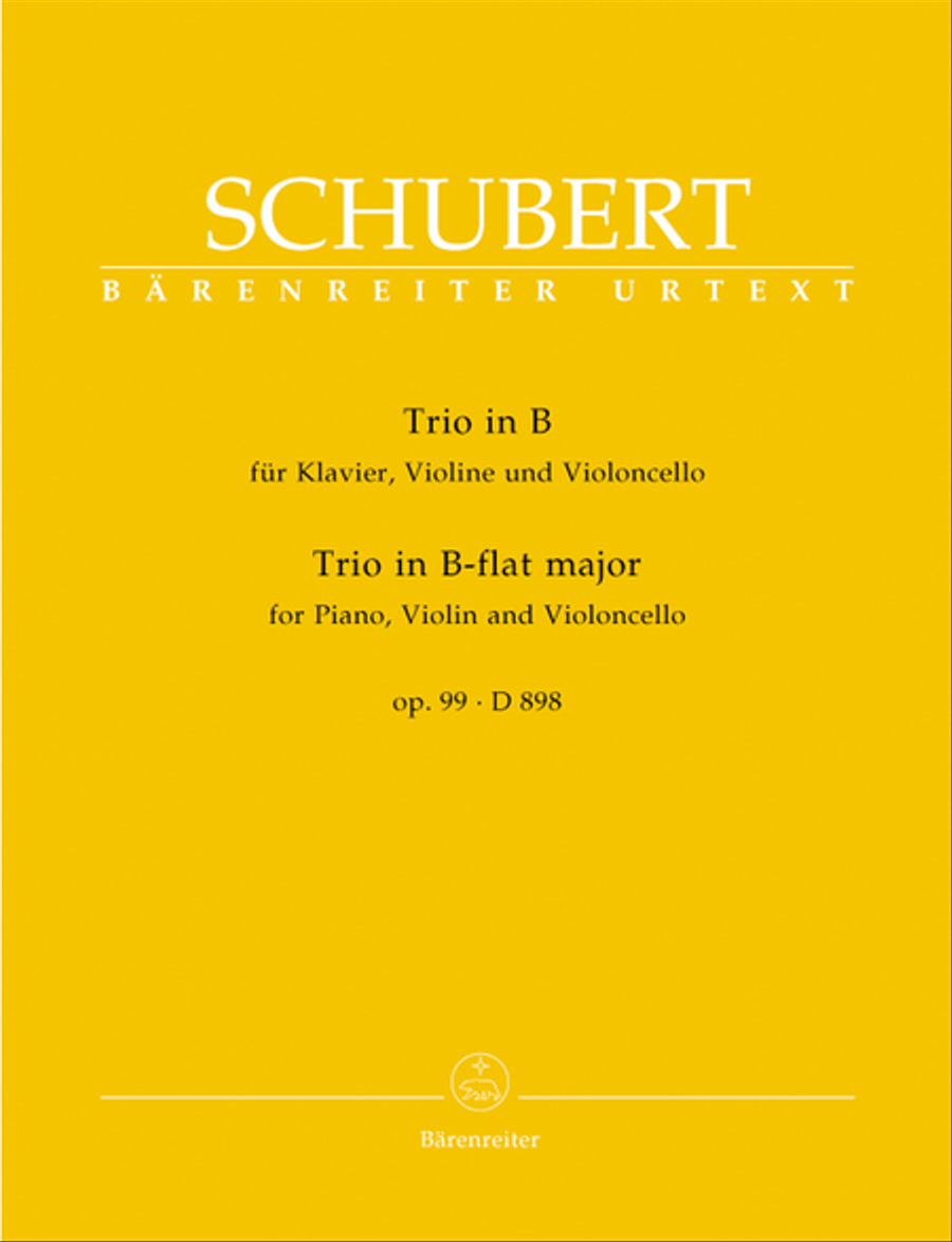 Piano Trio In Bb Major, D 898 Piano Trio scores gallery preview page 1