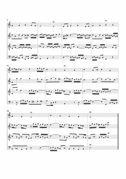 Christ lag in Todesbanden, BWV 625 from Orgelbuechlein (arrangement for 4 recorders)
