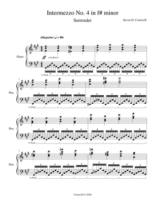 Intermezzo No. 4, Op. 3 in f#-minor