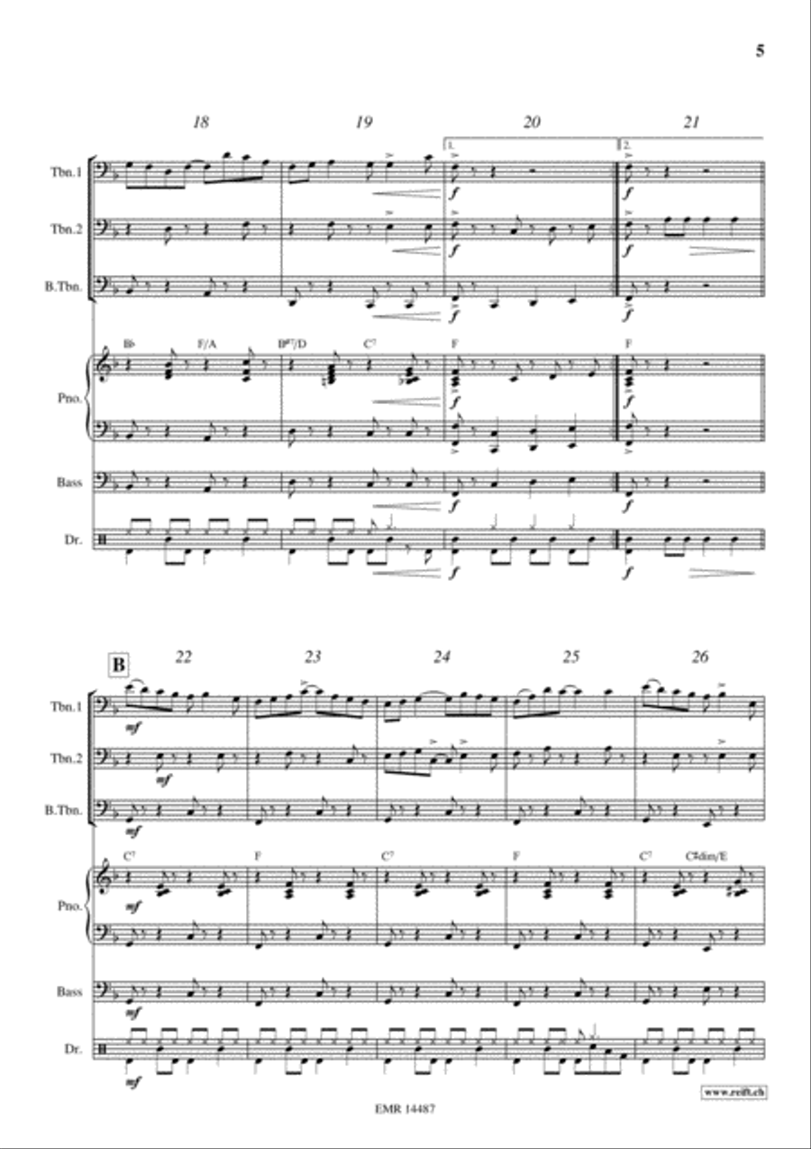 Elite Syncopations Trombone Trio scores gallery preview page 5