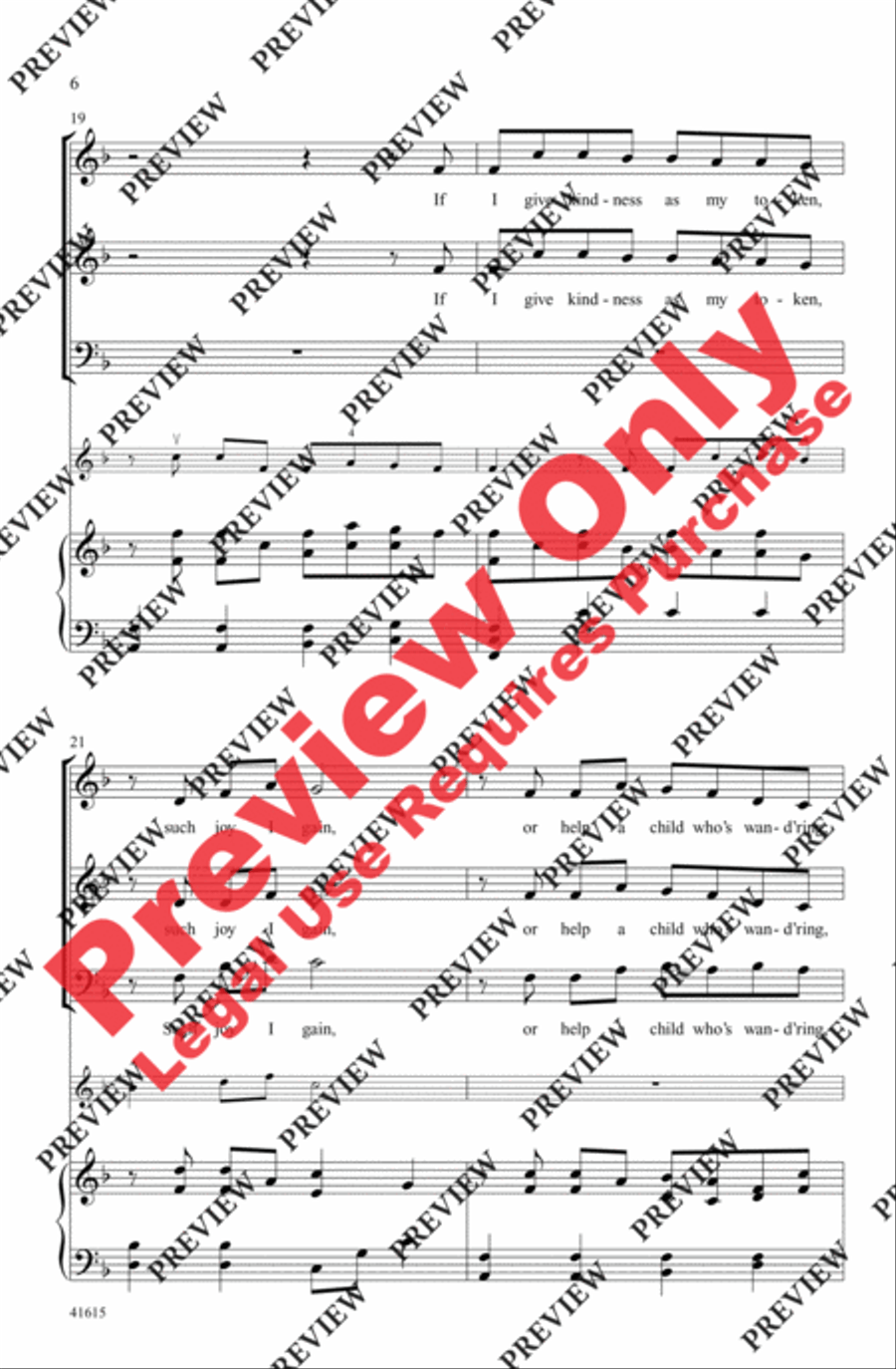I Shall Not Live in Vain 3-Part scores gallery preview page 17