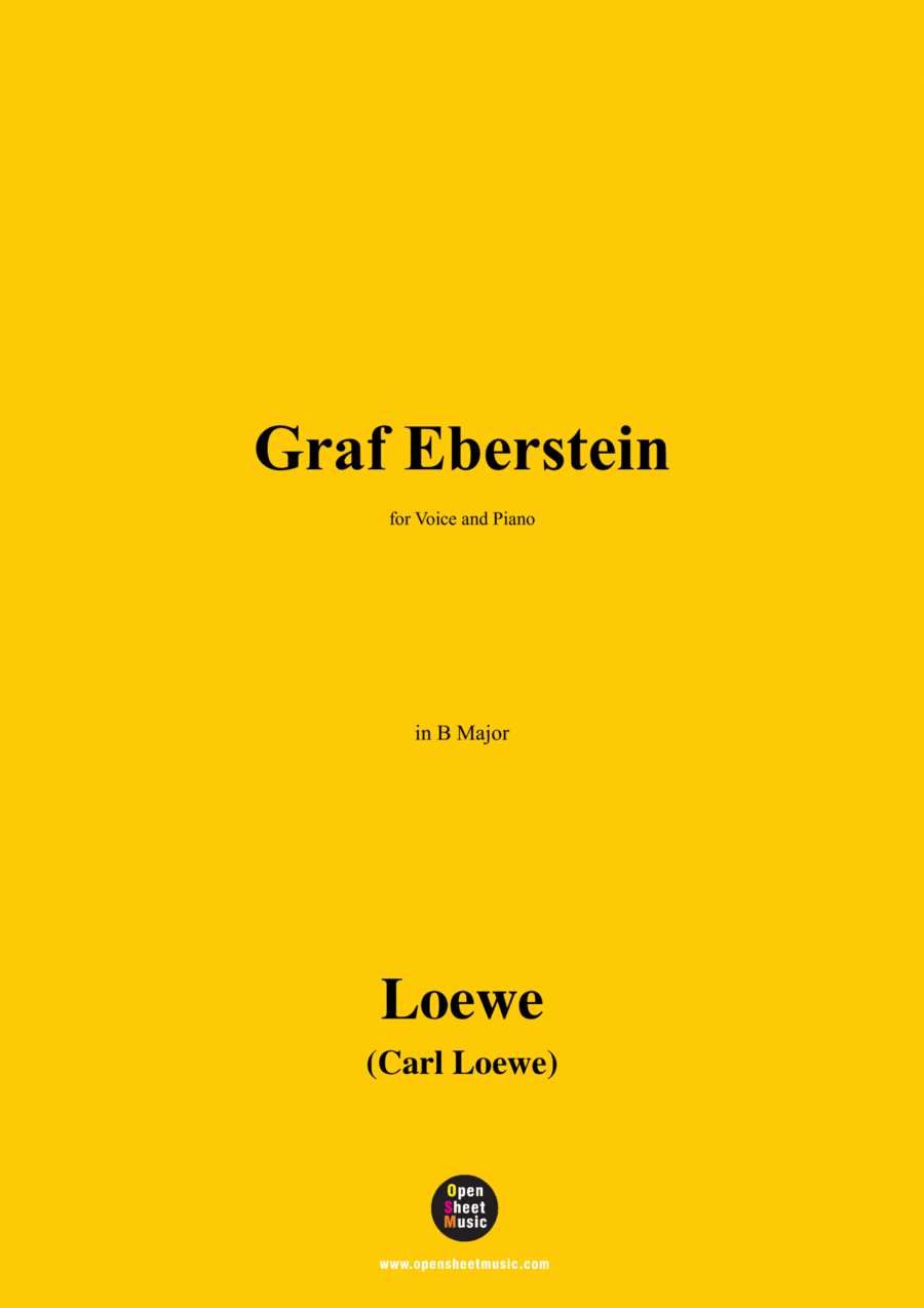 C. Loewe-Graf Eberstein(Zu Speier im Saale da hebt sich ein Klingen),in B Major Voice scores gallery preview page 1