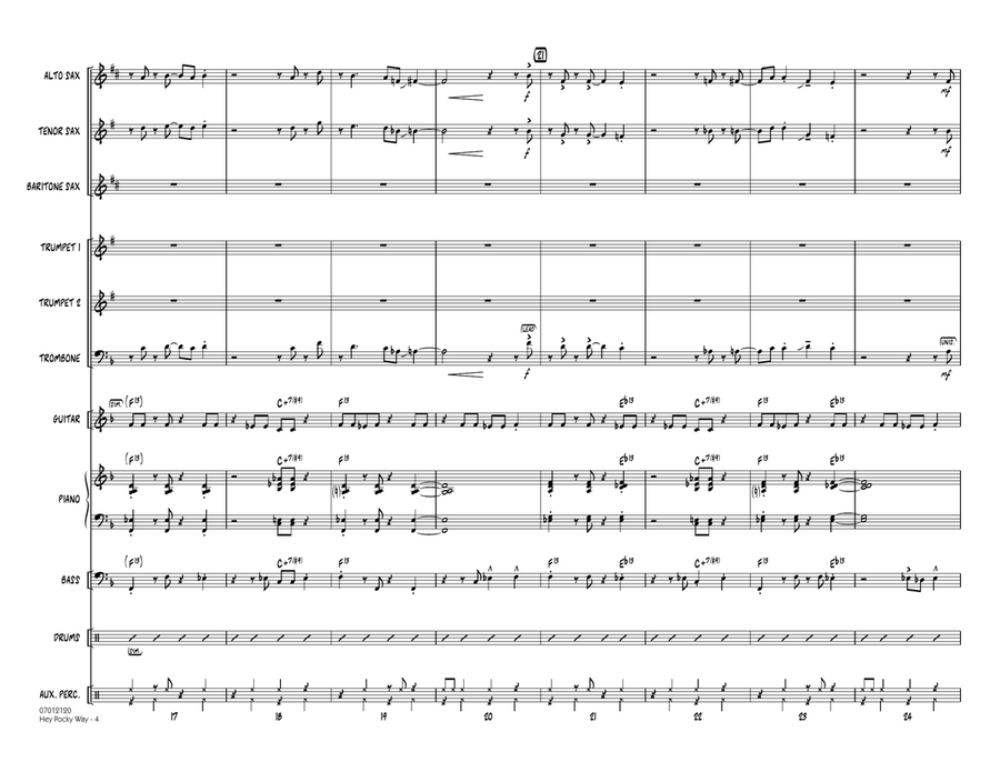 Hey Pocky Way - Full Score Jazz Ensemble scores gallery preview page 4