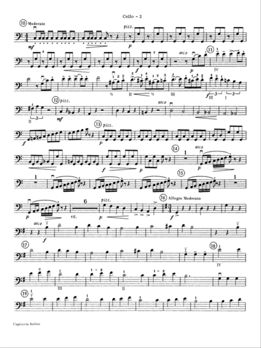 Capriccio Italienne: Cello Full Orchestra scores gallery preview page 2