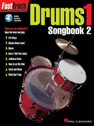 Book cover for FastTrack Drums Songbook 2 – Level 1