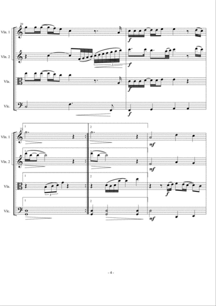 Heaven String Quartet scores gallery preview page 4