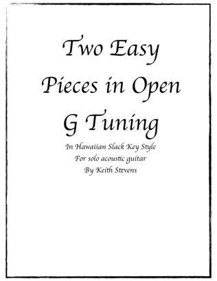 Book cover for Two Easy Pieces in Open G Tuning