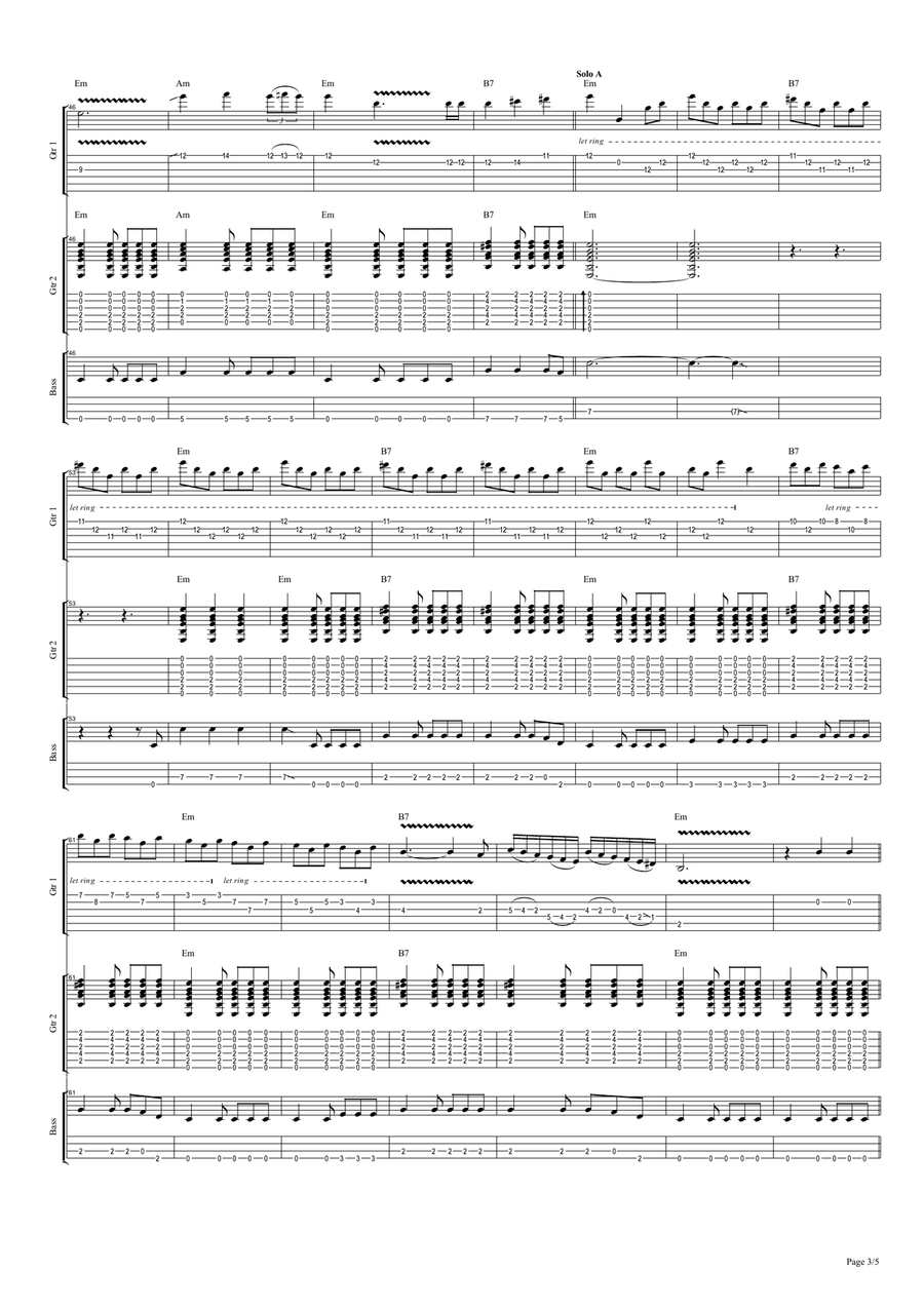 DESPERADO - Cancion Del Mariachi - Antonio Banderas - Acoustic Guitar Cover by SLAVE full score Acoustic Guitar scores gallery preview page 4