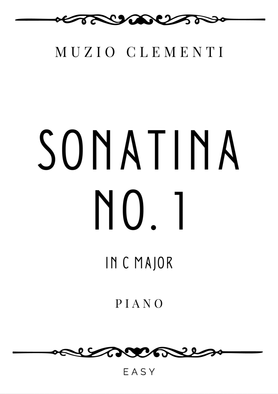 Clementi - Sonatina No.1 in C Major - Easy Piano Method scores gallery preview page 1