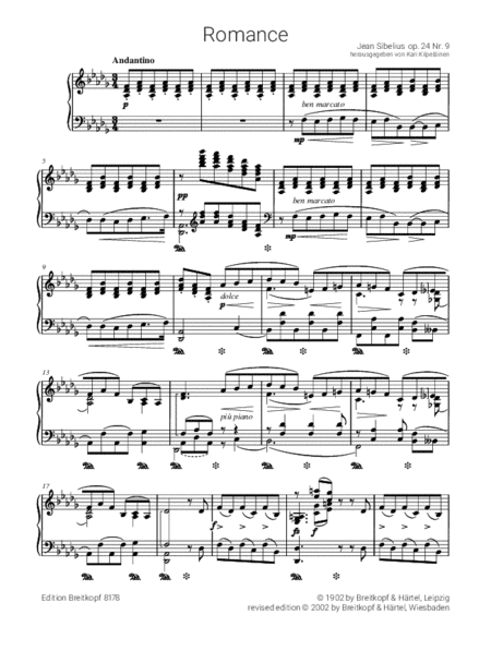 Romance in D-flat Major Op. 24, no. 9