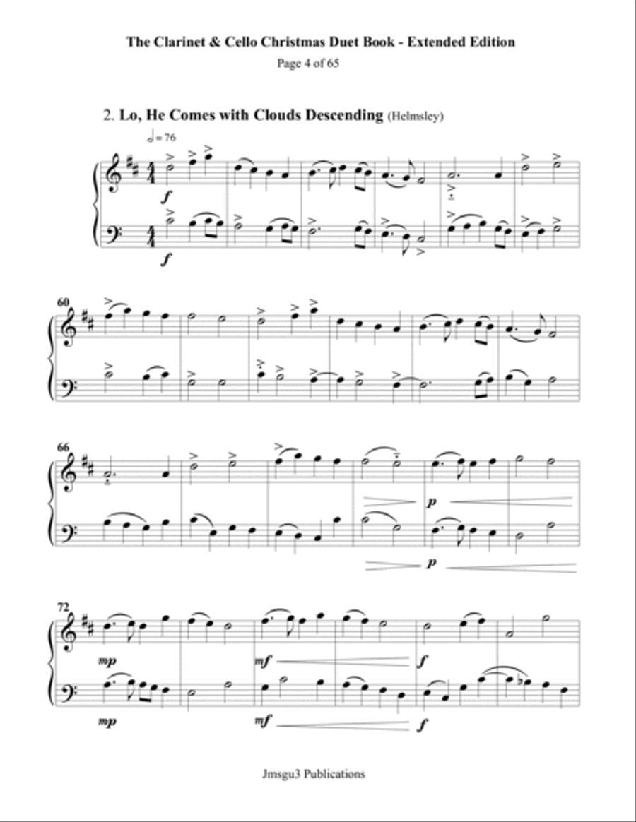 Guthrie: The Clarinet & Cello Christmas Duet Book - Extended Edition Chamber Music scores gallery preview page 4