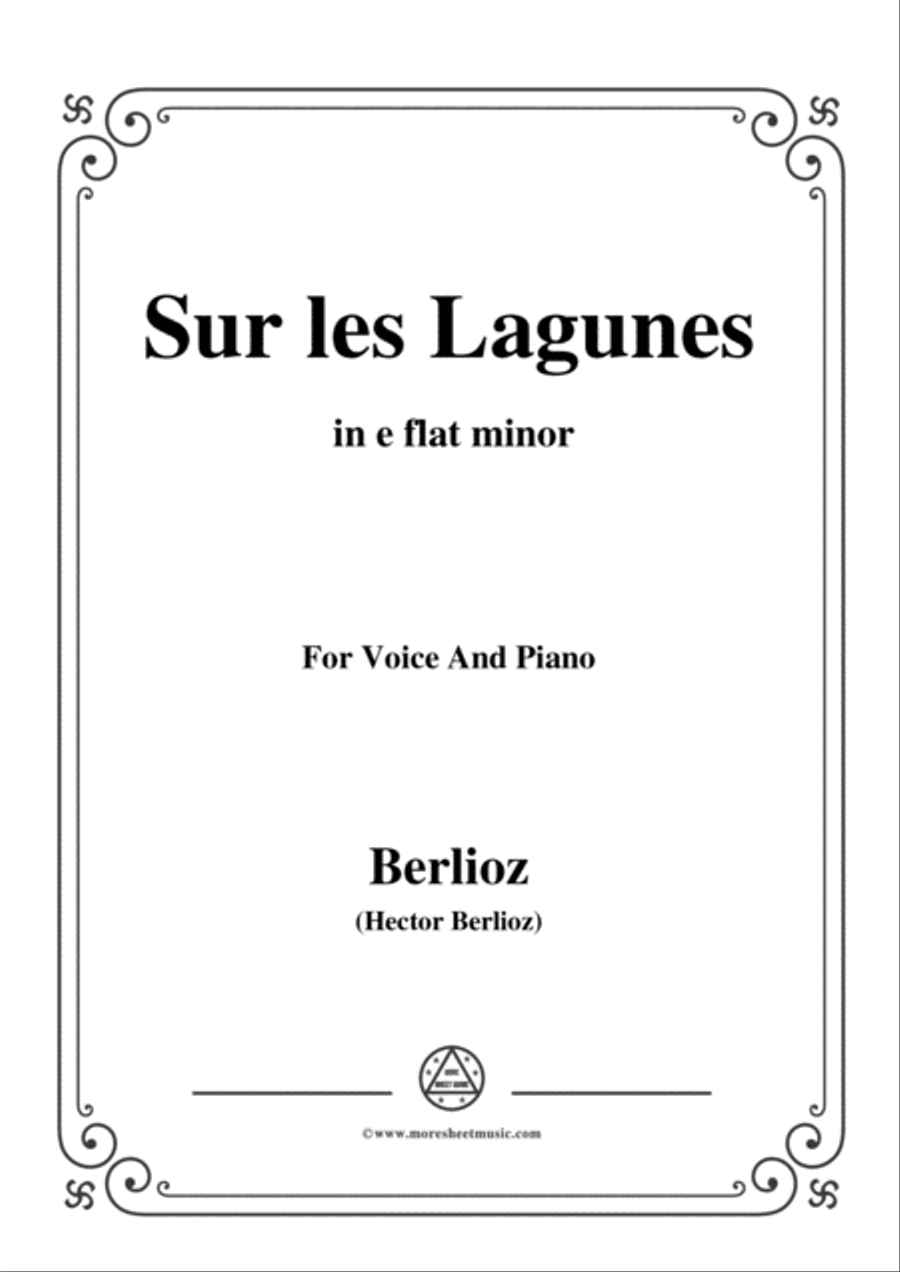 Berlioz-Sur les Lagunes in e flat minor,for voice and piano Voice Solo scores gallery preview page 1