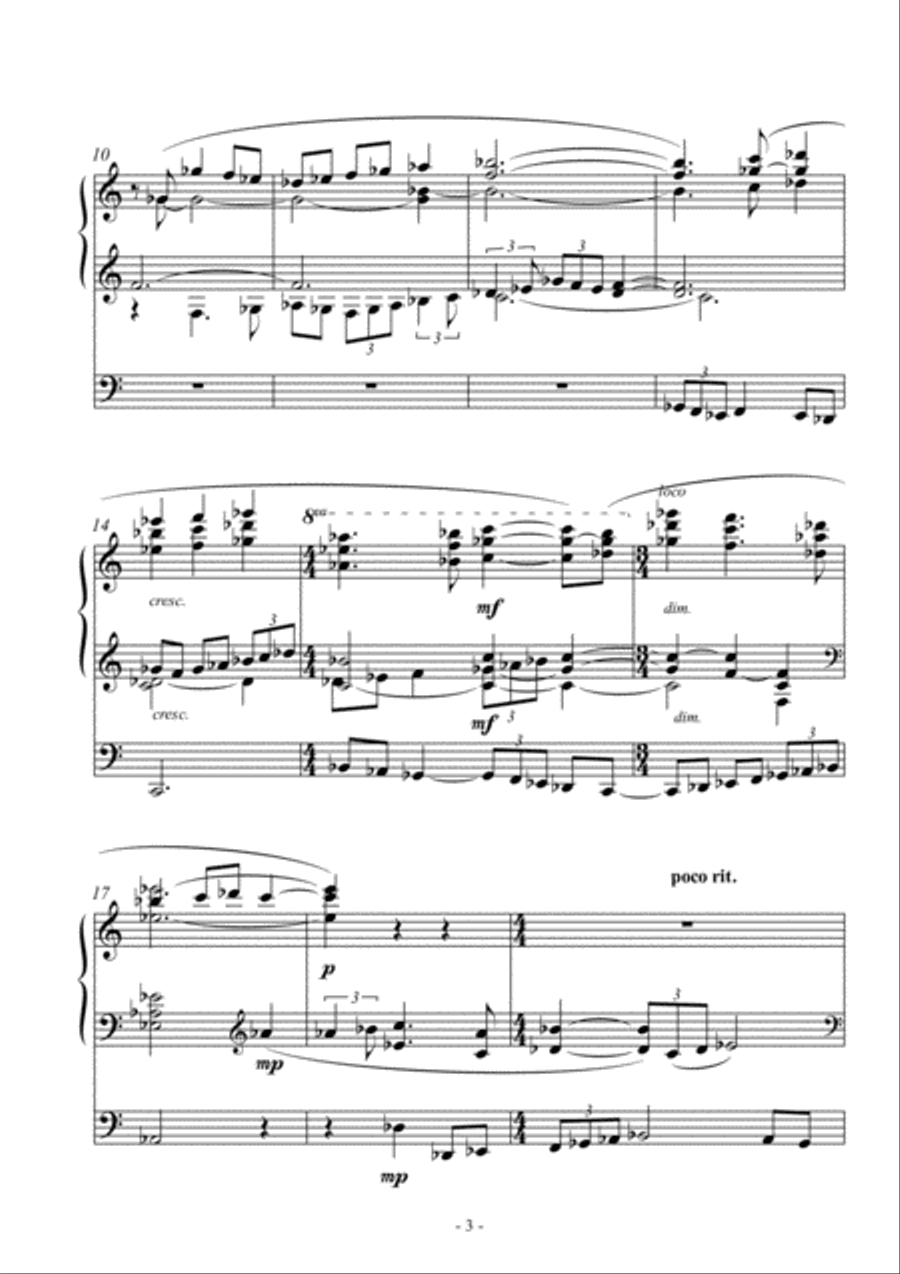 [Van de Vate] Prelude for Organ: Elegy for Departed Friends Organ Solo scores gallery preview page 5