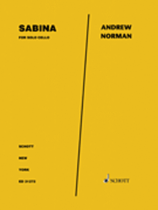 Book cover for Sabina for Solo Cello