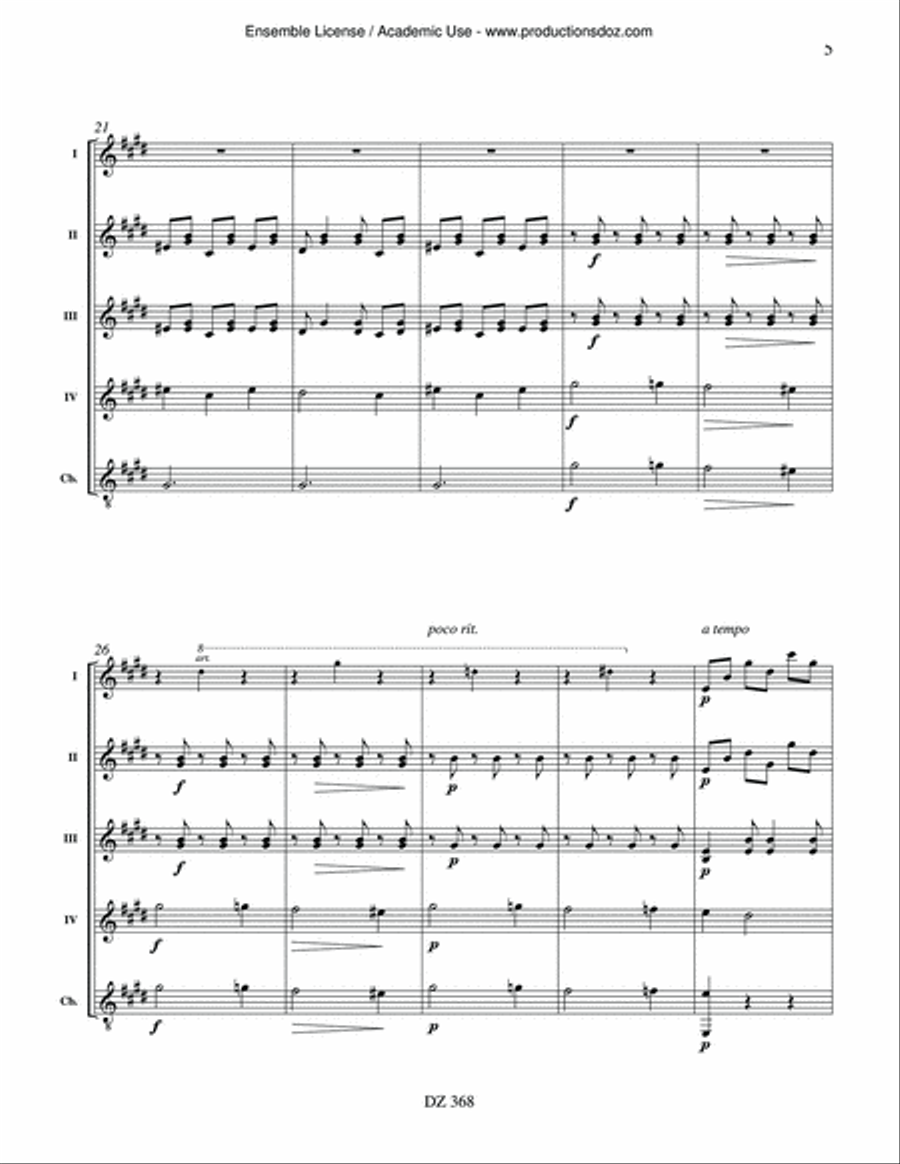 Serenade of the Doll Guitar Ensemble scores gallery preview page 5