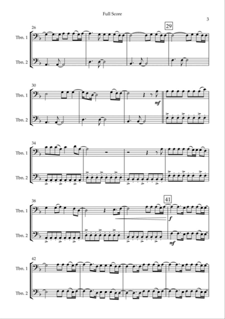 You Say Trombone Duet scores gallery preview page 3
