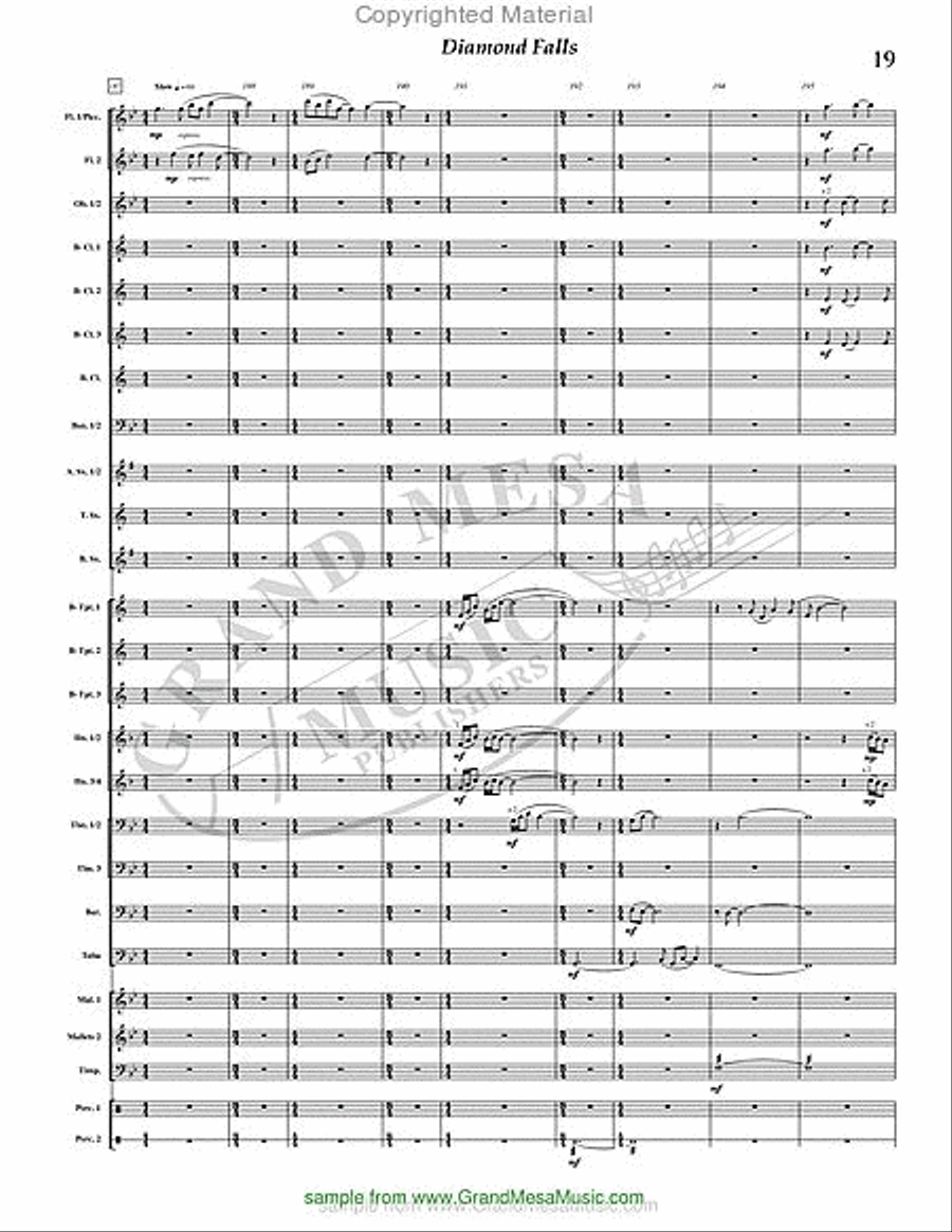 Diamond Falls Concert Band scores gallery preview page 20
