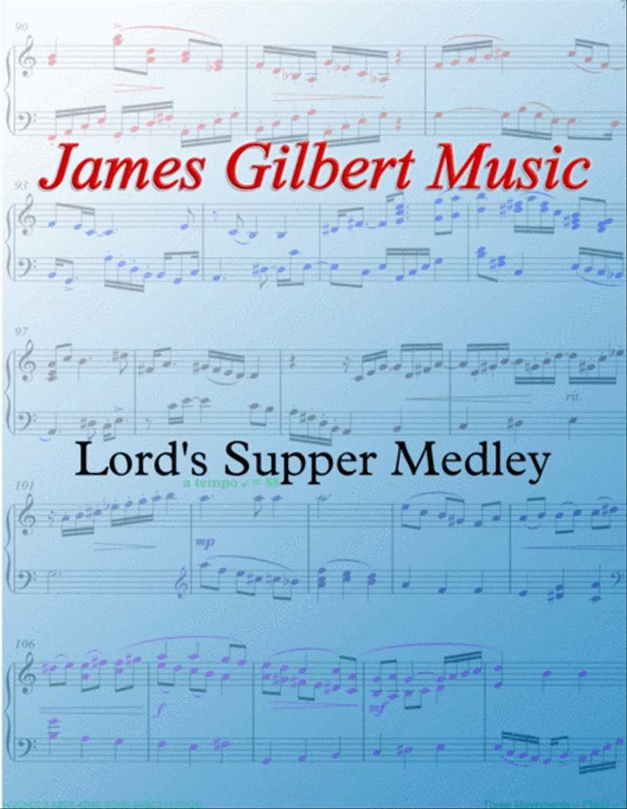 Lord's Supper (Communion) Medley Organ Solo scores gallery preview page 1