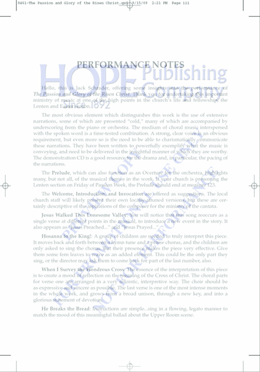 The Passion and Glory of the Risen Christ Choir scores gallery preview page 4