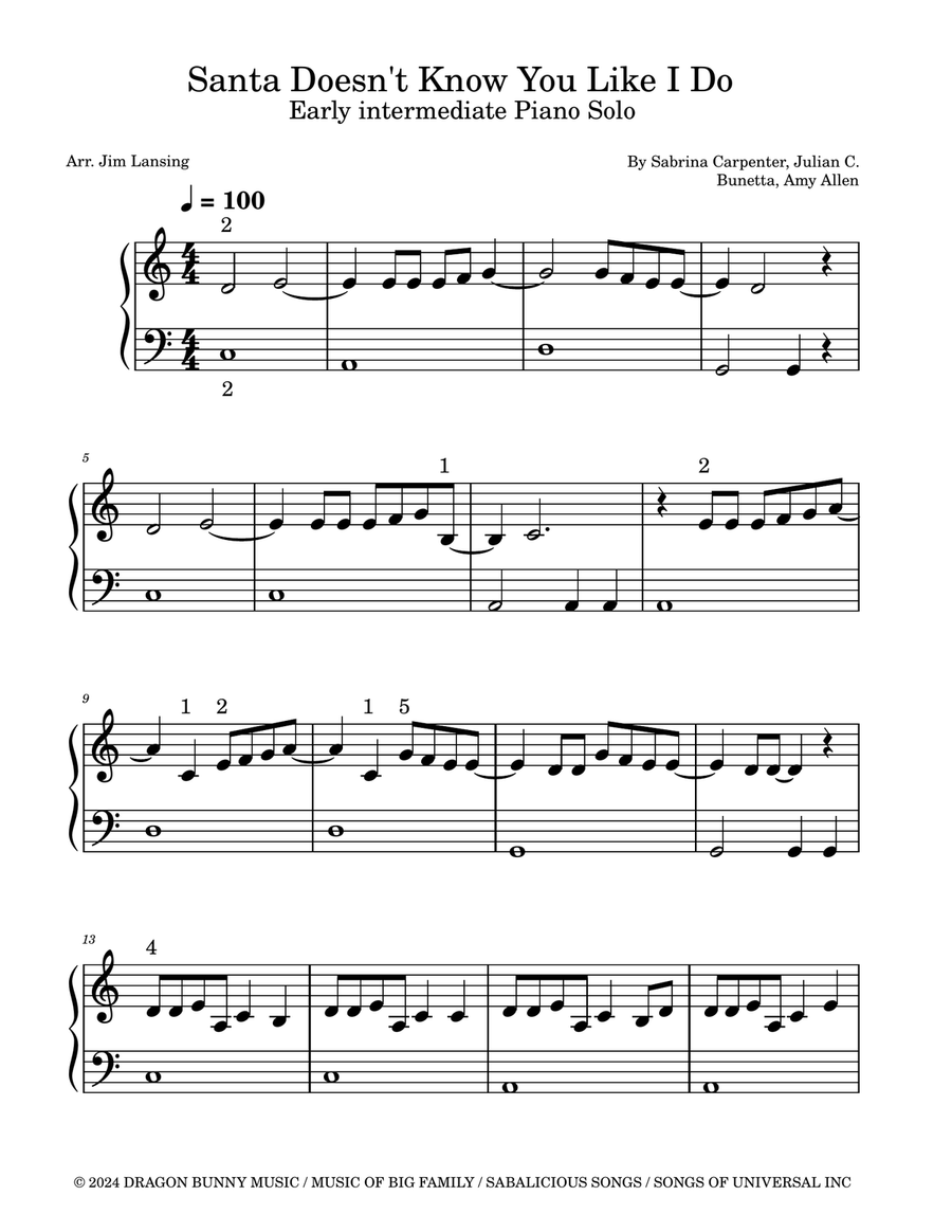 Santa Doesn't Know You Like I Do Piano Method scores gallery preview page 2