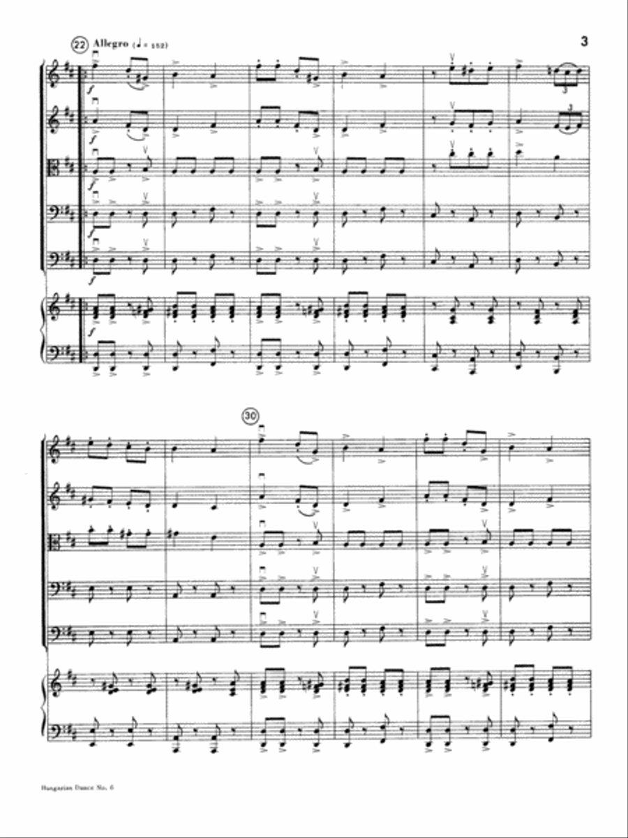 Hungarian Dance No. 6: Score String Orchestra scores gallery preview page 5