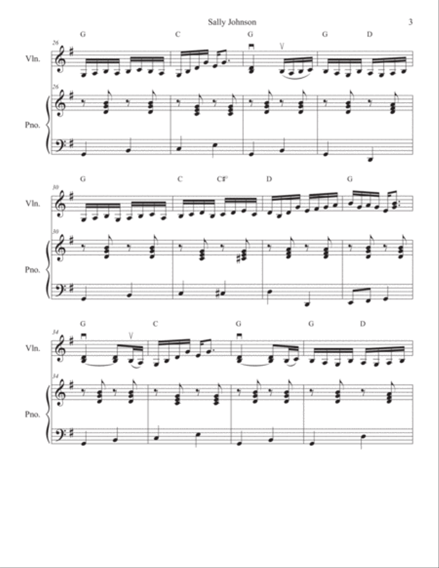 Sally Johnson Violin Solo scores gallery preview page 3